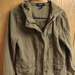 Forever 21 Olive Utility Jacket